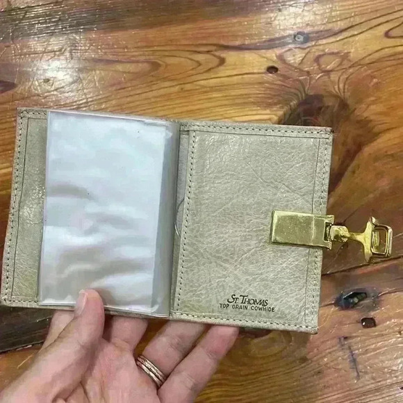 St Thomas Vintage Top Grain Cowhide Leather card holder - Picture 5 of 6